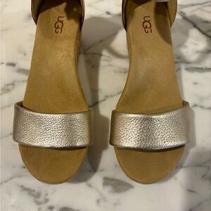 Ugg Wedges in Gold Metallic - Size 7
